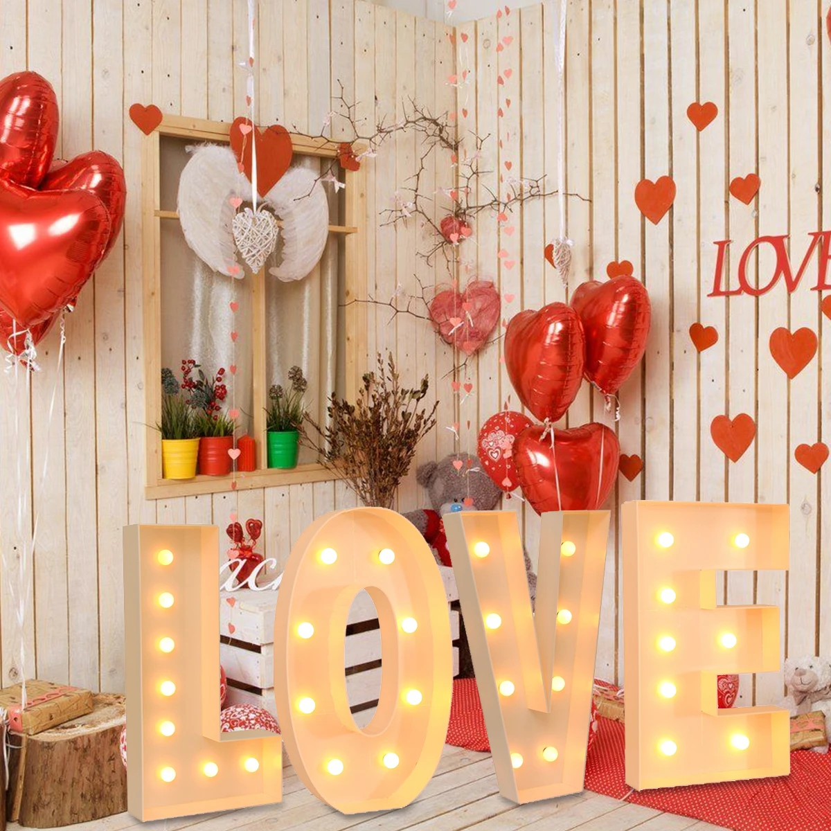 Lettres M lumineuses pour chapiteau de 1,2 m de haut, grandes lettres M lumineuses pour mariage, fête prénuptiale, fête prénatale, remise de diplôme, décoration de fête d'anniversaire