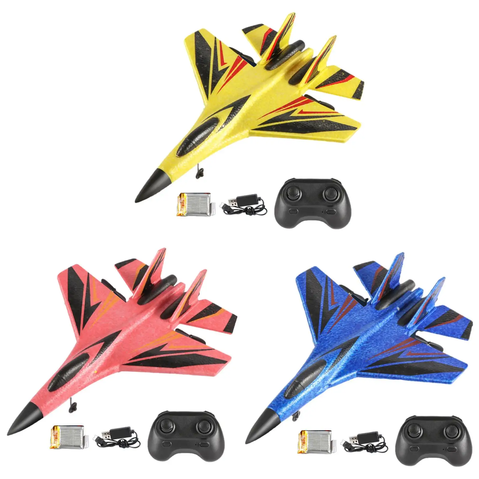 FighterJetToySU30RCAirplaneGliderFighterToys24GRemote