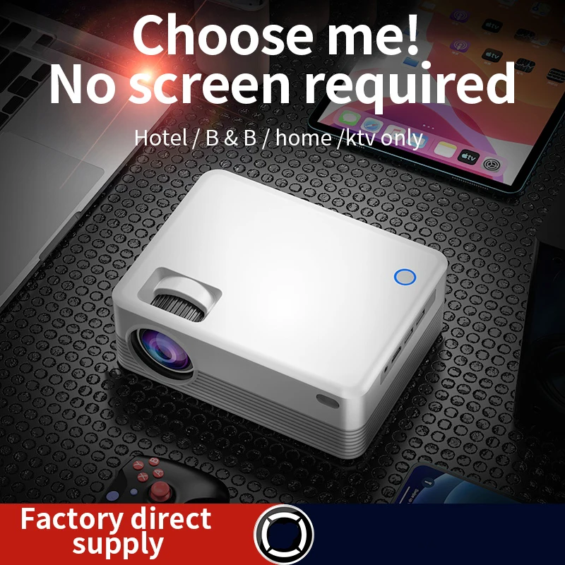 جهاز عرض تلفزيون ذكي محمول بنظام أندرويد 10 ، واي...