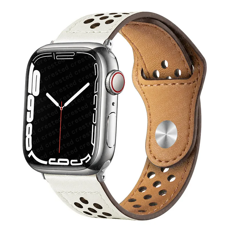 Leather strap For Apple watch band 44mm 40mm 45mm 41mm 42mm 38mm 49mm 44 45 mm bracelet iwatch series 7 se 6 5 4 3 Ultra 8 band
