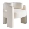 Beige Boucle Accent Chair - Chic Upholstered Seating - 34.65" Wide 2