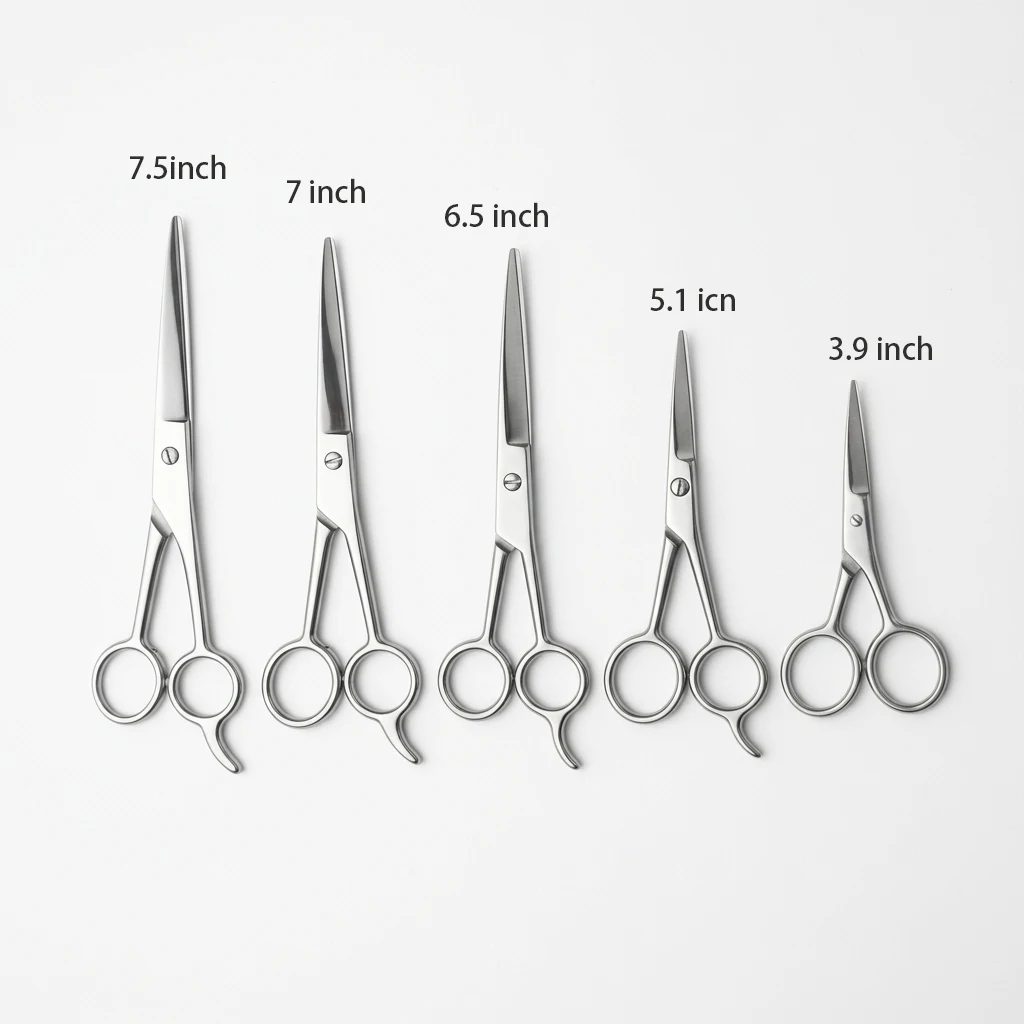 1pc 전문 헤어 커팅 가위, 9.8-19cm 3.0 스테인레스 스틸 이발사 가위 내구성이 뛰어난 홈 살롱 도구