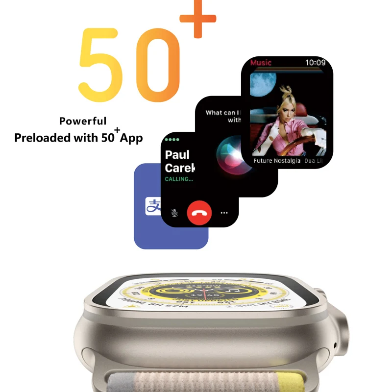  H11 Ʈ ÷ Ʈ ġ 1:1 ø 8 NFC ħ IP68   ȭ Siri iwo 49MM H11 Ʈ + Smartwatch