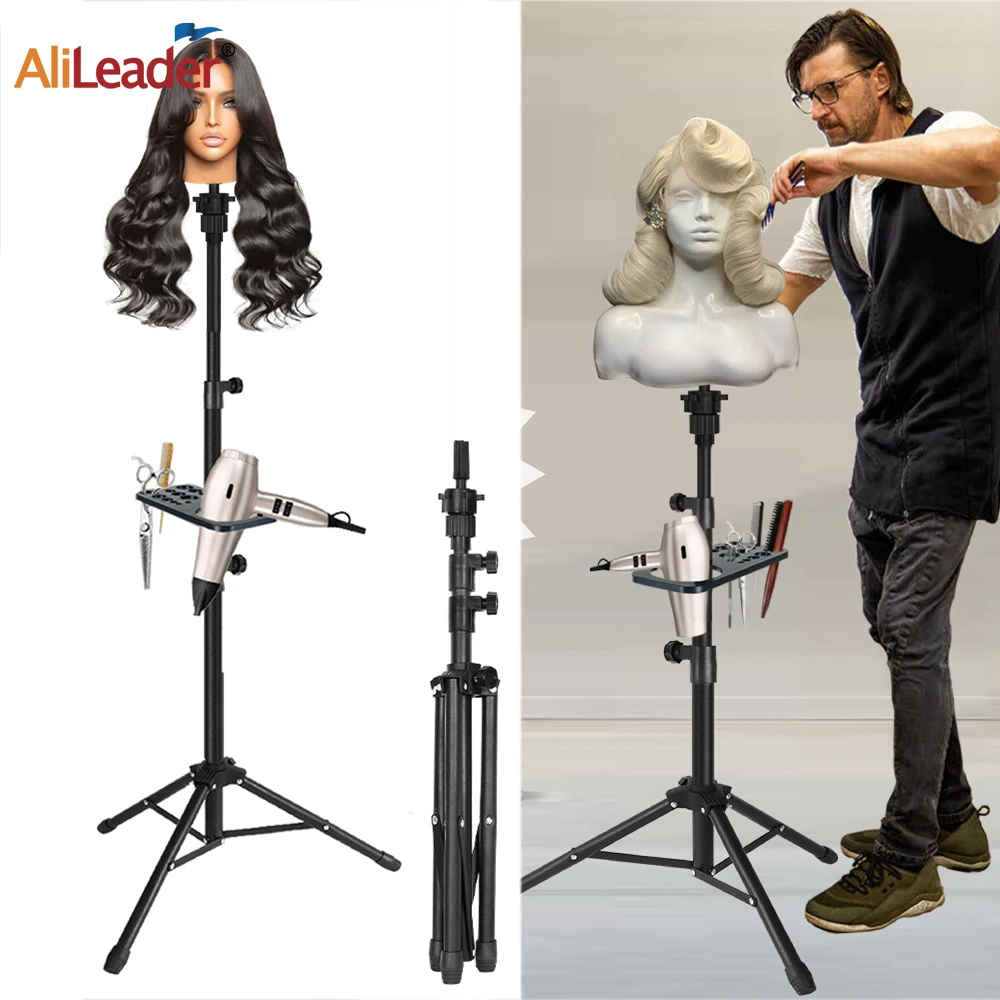 New African Maniquin Head And Stand With Adjustable Tripod Professional  Styling Braiding Mannequin Head With Wig Stand Tipod - AliExpress