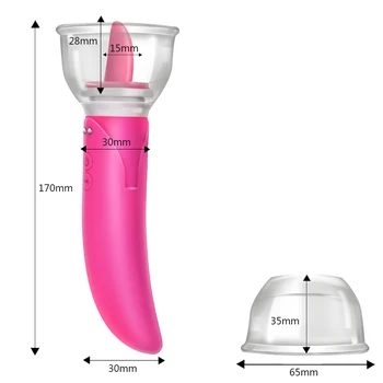 Tongue Licking Pump Clitoris G-spot Vibrator Dildo Vibrator Dual Head Sex Toys for Women Vagina Breast Massage Gay Masturbators 3