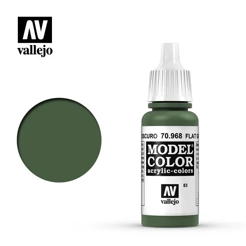 

Краска Vallejo акриловая модель окрашивание Испания AV 70968 083Verde Oliva Oscuro плоская зеленая на водной основе ручная роспись Gundam DIY