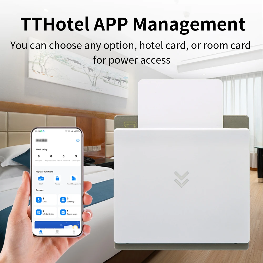 ES3-BT TTHotel 40A Energy Saving Switch Saver AC180-250V S50 Card Power Saver Ap