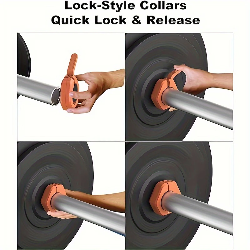 Barbell Clamps Quick-release Clamps Anti-slip Grips Safe Weightlifting Training