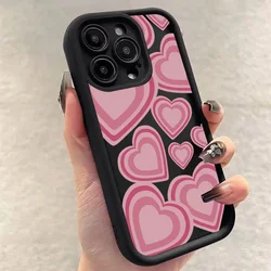 Chic Pink Heart Silicone Shockproof Phone Case - iPhone 12 Mini (Y1 - T7638)