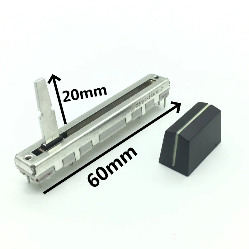 1 шт., прямой скользящий потенциометр, 10 КБ × 2,6 пин, устройство для чтения объема дискового плеера