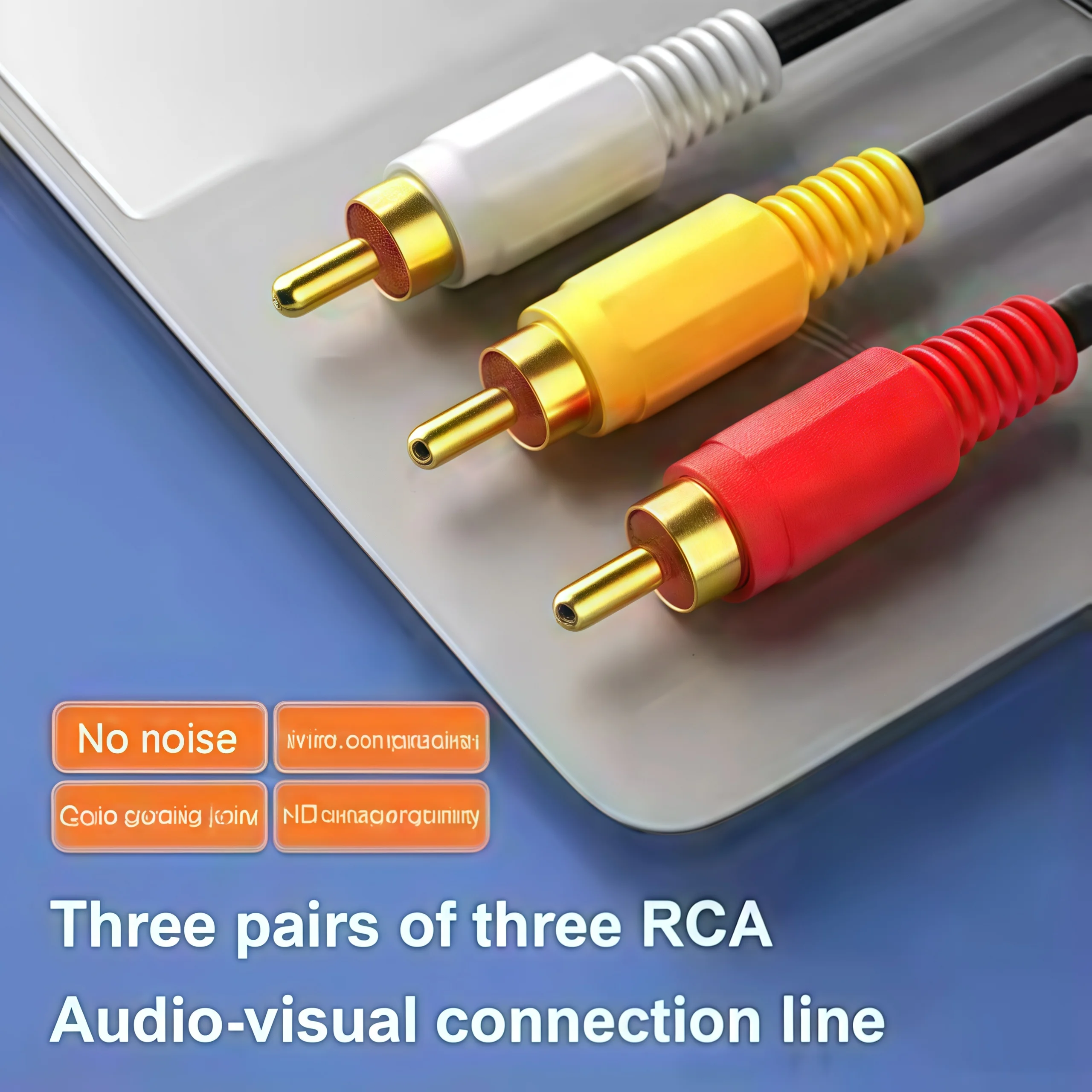 3 RCA to 3 RCA Composite AV Cable Male to Male Audio Video Cable TV/DVD/Home Theater