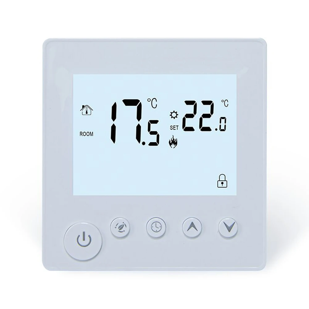 

Digital Thermostat 220V Child Lock Day LED Plastic Replacement Room Spare Parts Temperature Underfloor Heating