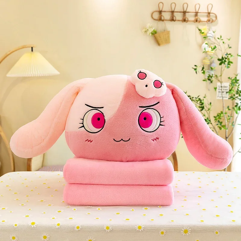 

Cartoon Rabbit Girl Plush Toys Cute Air Conditioning Blanket Summer Cooler Pillow Office Cushion Pillow Toy