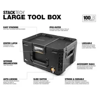 TOUGHBUILT TB-B1-B-50 StackTech Large Tool Box Multifunctional Matching Stacking Combination Tool Organizer Toughbuilt Tool Box 2