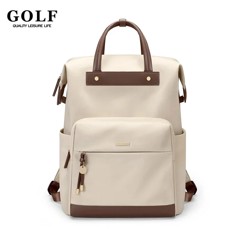 

GOLF Ladies Backpack Bags Leather 15.6 Inch Large Capacity Female College Students Commuter Bags Handbags for Women Trending