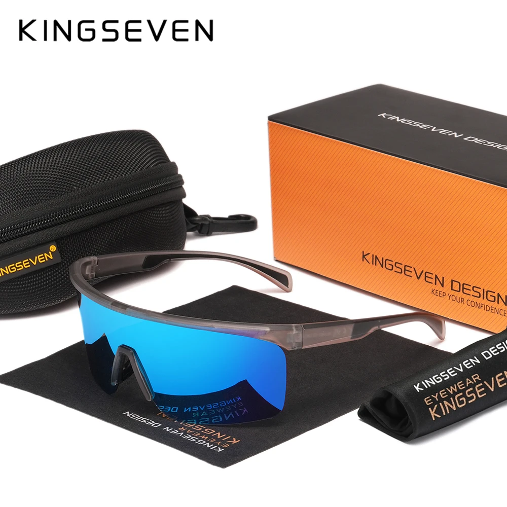 KINGSEVEN 2024 빅 프레임 트렌드 사이클링 선글라스 자전거 남성 여성 자전거 안경 등산 안티 uv 편광 편안한 착용