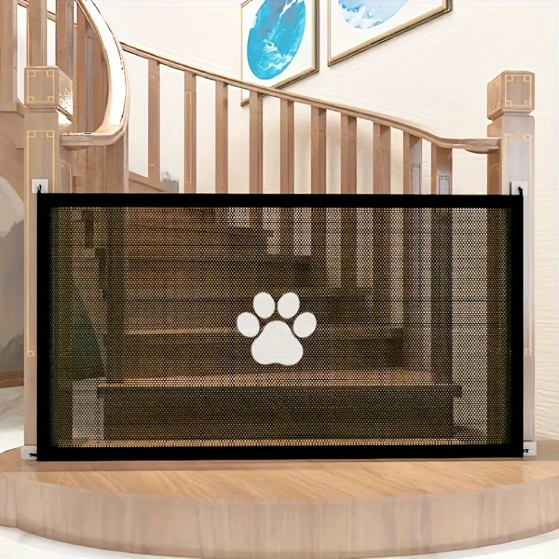 Pet Playpen Fence 1Pcs Pet Staircase Door Fence Net Partition Net Portable Cat Dog Indoor Obstacle Protection Fence Cat Screen Pet Supplies