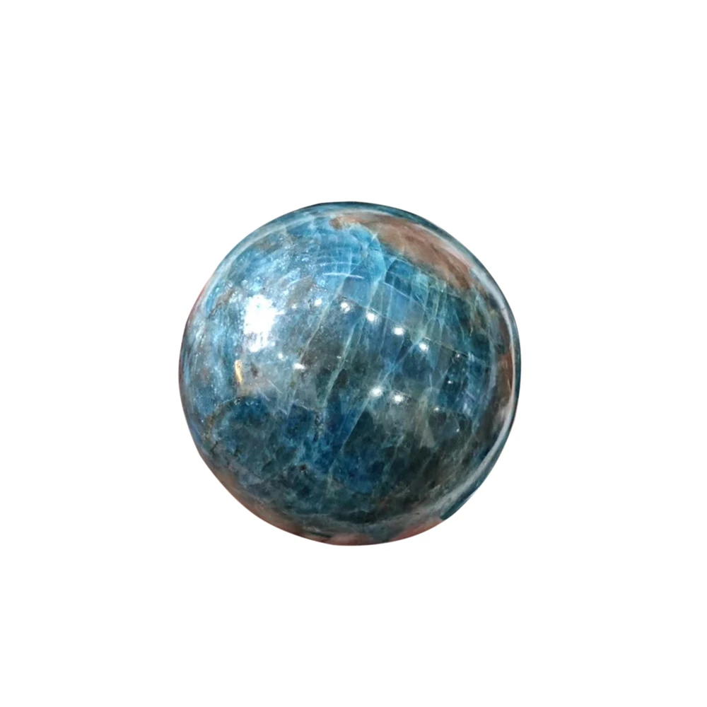 

Natura Blue Apatite Ball Quartz Crystal Sphere Chakra Healing Crystal Stone Meditation Fengshui Home Decoration Free Wood Stand