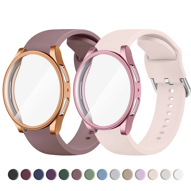 Coque en TPU + bracelet en Silicone pour Samsung Galaxy Watch 4 5 6 7 40mm 44mm, housse de protection d'écran pare-chocs pour Galaxy Watch 4 5 6 7 1