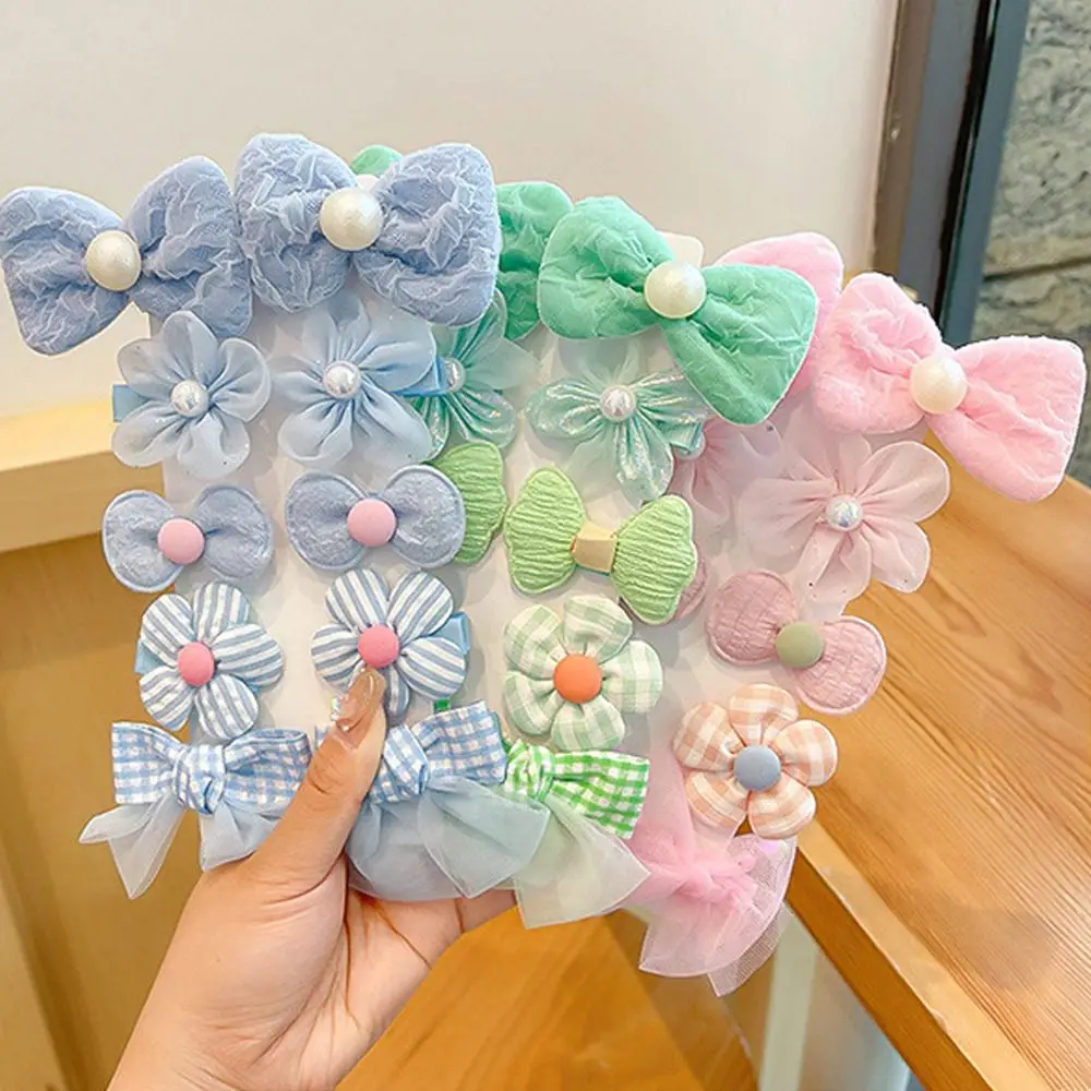 Cute Cloth Hair Clips Bow Flower Multicolor Barrettes
