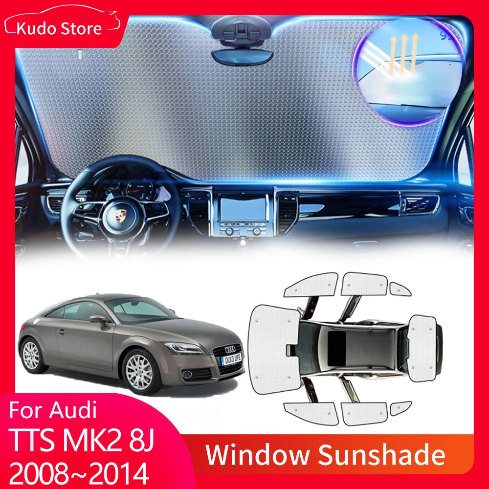 

Солнцезащитные очки с полным покрытием для Audi TTS RS MK2 8J Coupe TDI 2008 ~ 2014 2009 2010 2011 2012 2013, защита от солнца, аксессуары для автомобиля