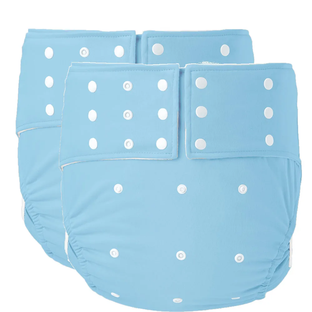 BIAI 2PCS Plus Size Suede Cloth Incontinence Adult Cloth Nappies Reusable Old Man's Diaper Pants Adult Urine Bag
