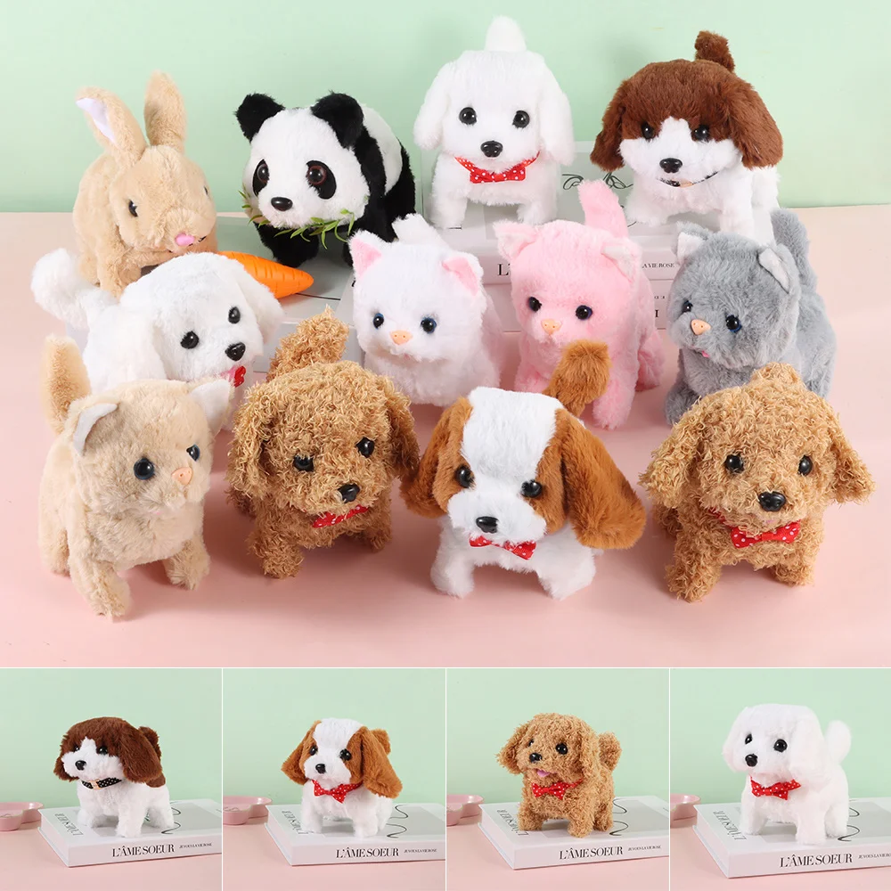 Fashion My Realistic Robot Puppy Interactive Walking Simulated Puppy Barking Tail Wagging Walking Dog Educational Gift