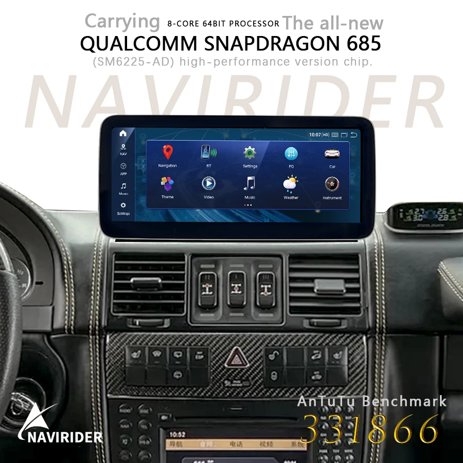 

12.3 Android Screen Car Multimedia Video Player For Benz G Class G500 G55 W461 W463 GPS Stereo CARPLAY 2.8GHZ Qualcomm Processor