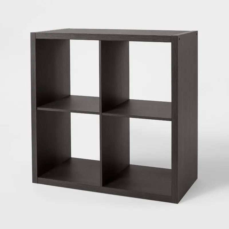 

Black Oak 4 Cube Organizer for Timeless and Classic Room Decor