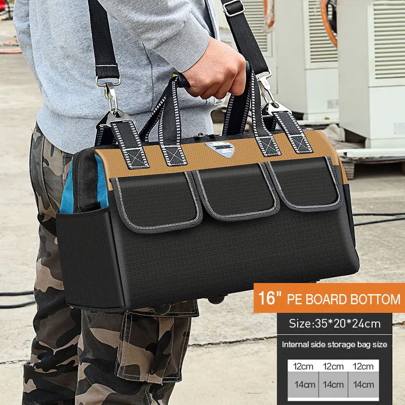 Tool Bags Portable Waterproof Electrician Bag Multifunction Canvas Tool Organizer for Repair Installation large tool bag Tool Storage Items