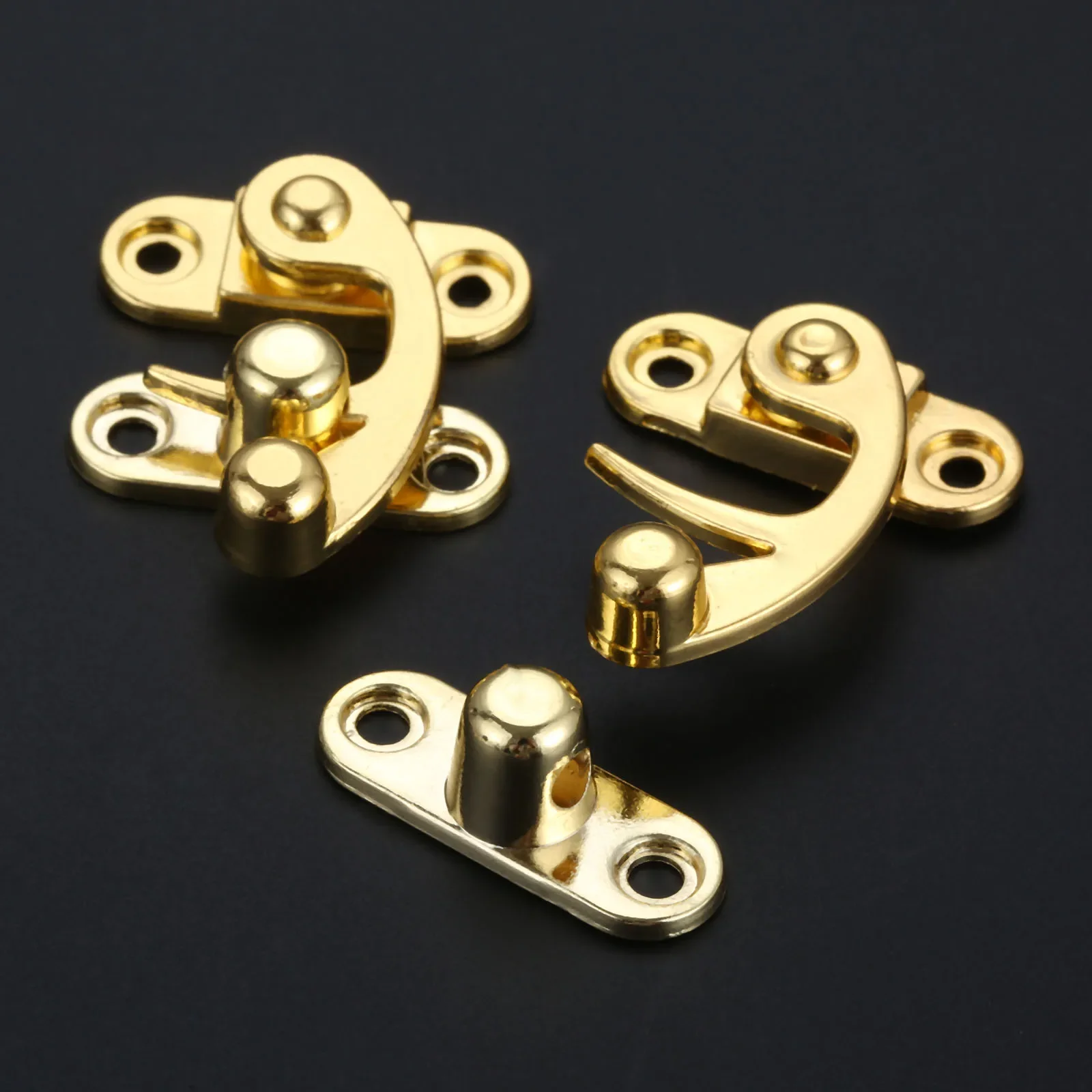 Furniture Hardware Toggle Latches Clasp Buckles Hasps 2 Pcs for Antique Right Lock Zinc Alloy Wooden Box Suitcase