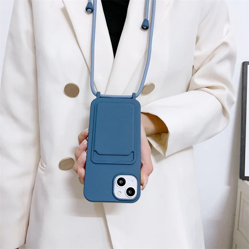 Versatile Crossbody Lanyard Silicone Phone Case Cover