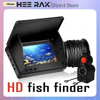 Ecoscandaglio portatile per pesci, portatile, 1080P, LCD da 4,3 pollici, Fish Finder subacqueo 220 °   Telecamera da pesca con visione notturna