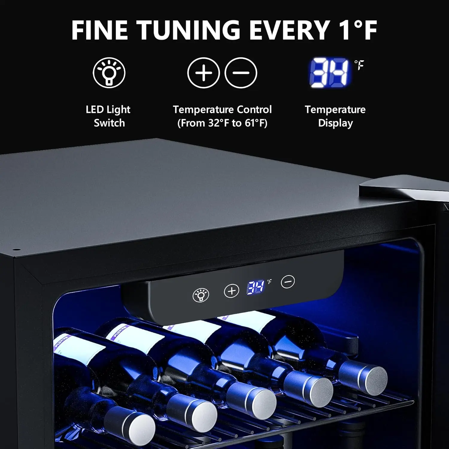Refrigerator Cooler - 126 Can Mini Fridge with Glass Door for Soda Beer or Wine, Beverage Cooler for Home, Office 4