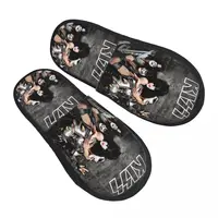 Crazy Rock Kiss Band Furry Slippers Non-slip Cozy Memory Foam Slides Bedroom 1