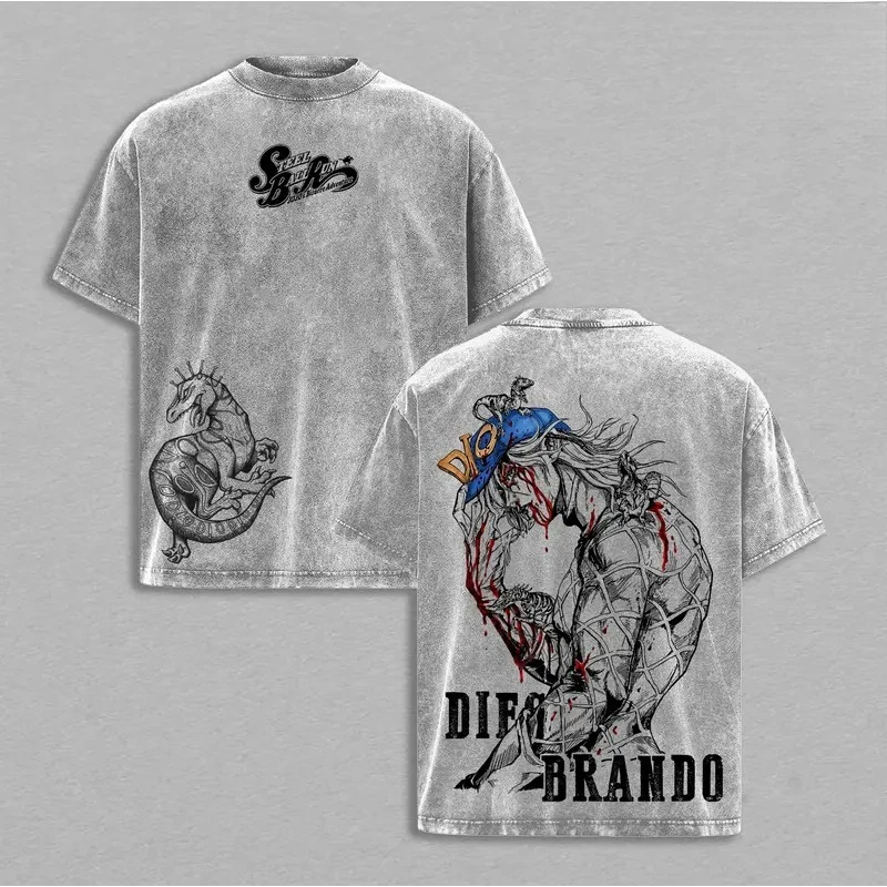 Vintage Anime Graphic Tee - JoJo's Bizarre Adventure Featuring Diego Brando