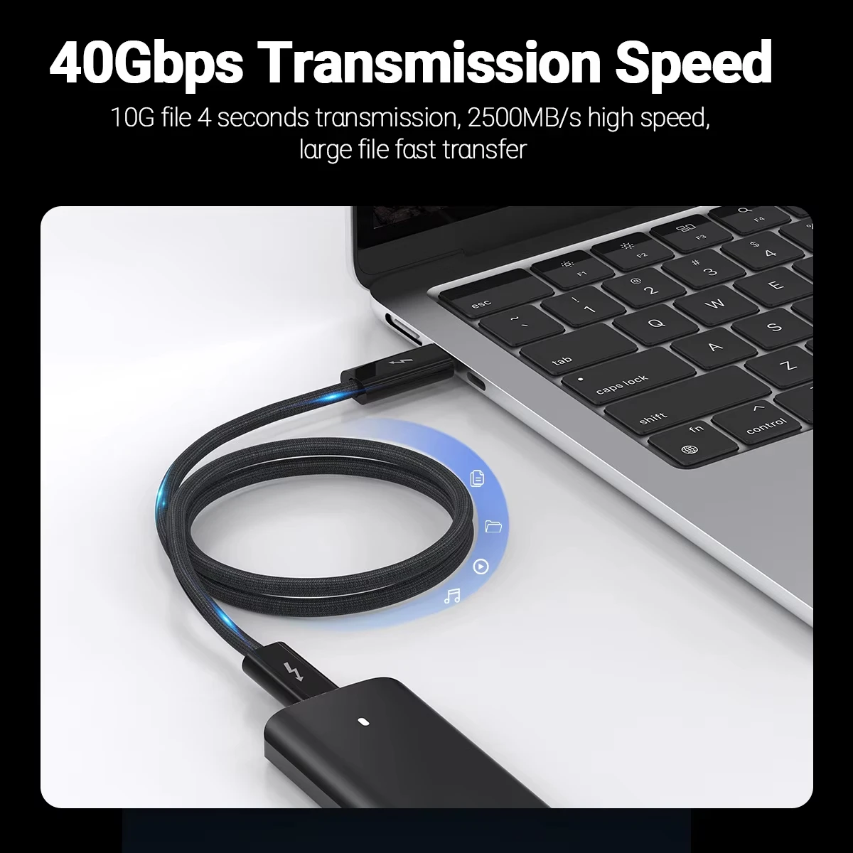 240W USB4 타입-C to 타입-C 케이블 40Gbps 썬더볼트 3/4 호환 전화 아이패드 스위치 8K60 HD 초고속 충전 데이터 케이블