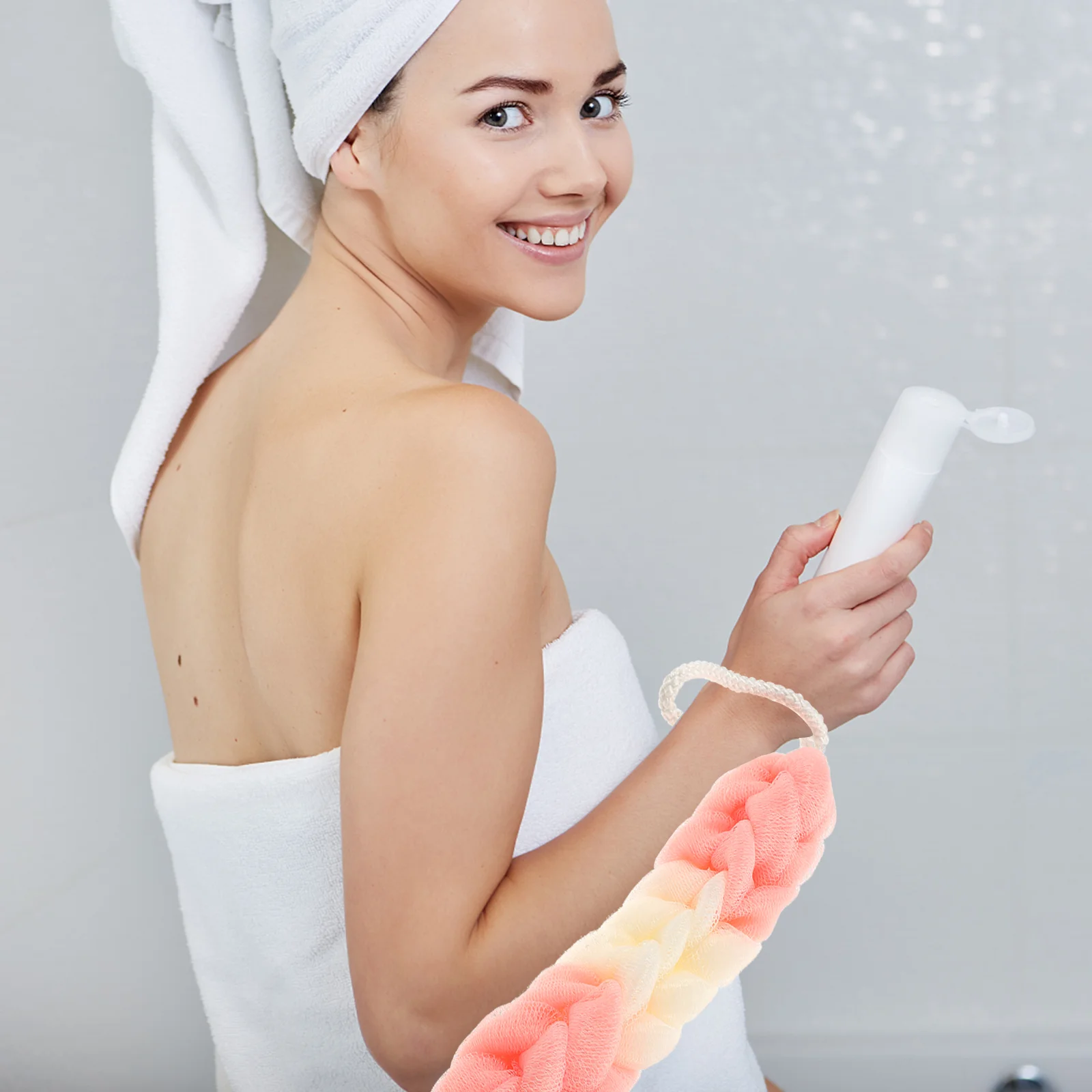 

Отшелушивающая губка для ванны, вязаный эластичный сетчатый пуф, инструменты для купания, для спа-душа, 3 шт.