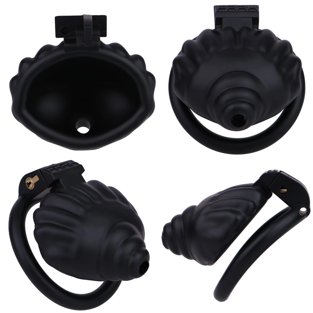 FRRK Sissies Seashell ABS Resin Male Chastity C age Device with Elastic Chastity Belt for Femboy Man 18+ Adult Sex Products Shop