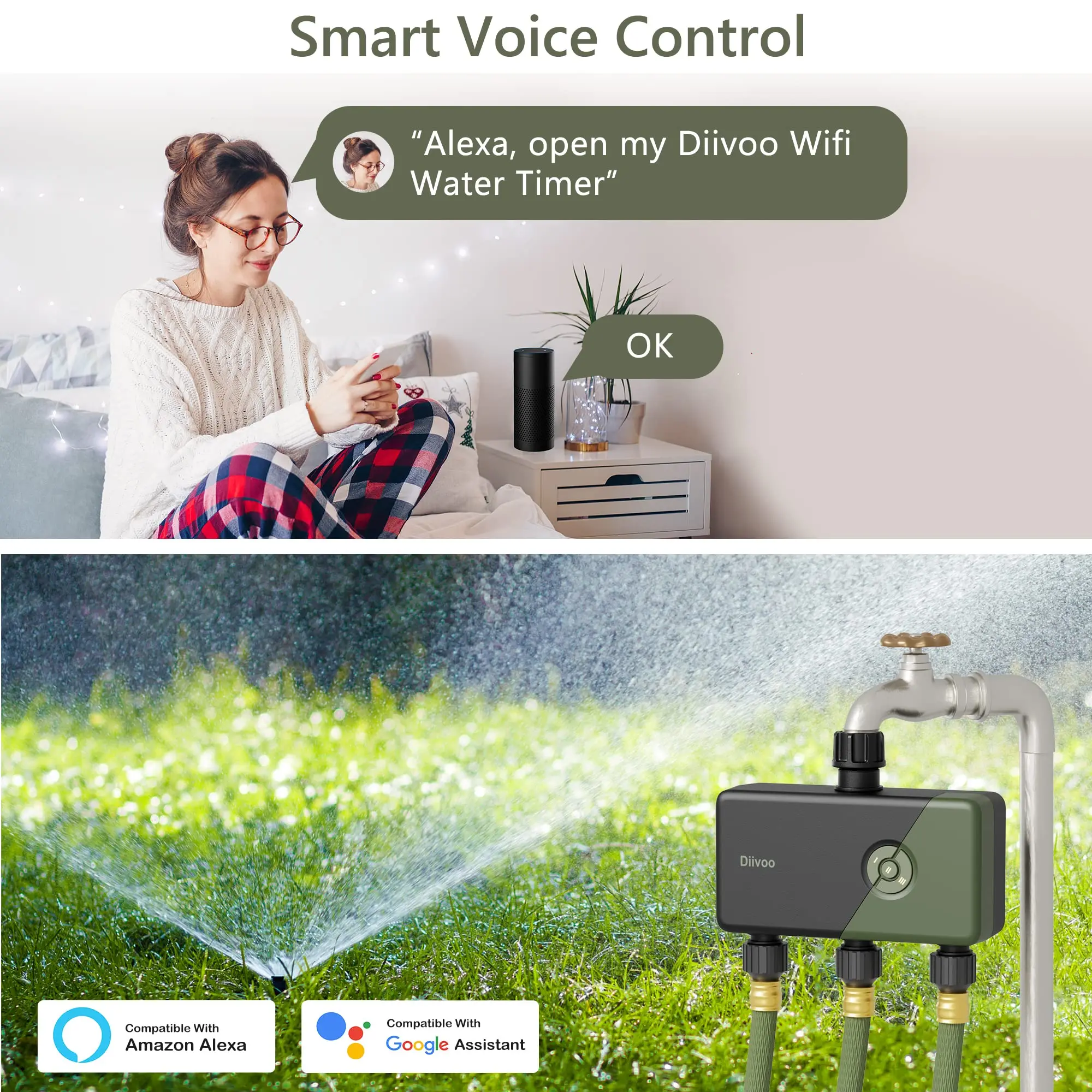 Diivoo Humidity Sensor Compatible with Alexa