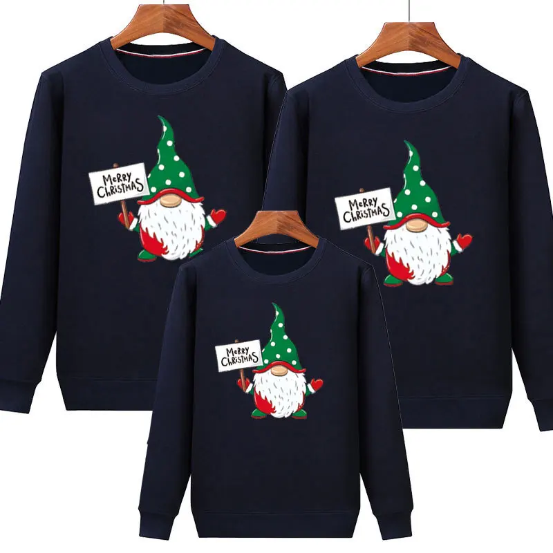 thumbnail image 1 of 2025 Camisetas navideñas para mamá e hija, sudaderas para papá e hijo, conjuntos familiares a juego de invierno, camisas estampadas de Papá Noel, suéteres casuales, 1 of 5