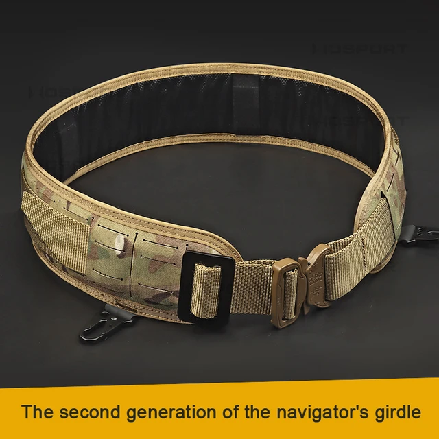 Ceinture tactique militaire de randonnée Molle, rembourrée, robuste, avec  boucle à dégagement rapide, pour la chasse