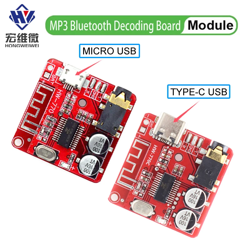 Mini Bluetooth Audio Receiver Board Bluetooth 5.0 MP3 Lossless Decoder Board Wireless Stereo Music Module