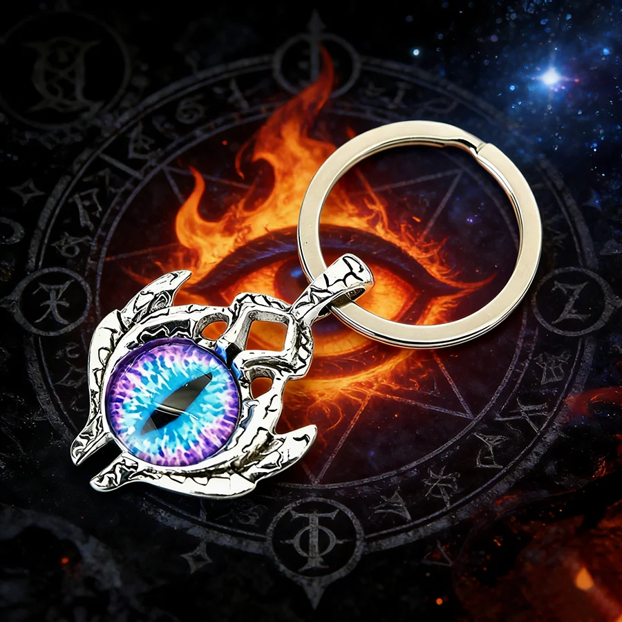 Hiphop Rock Devil Eye Keychain Unisex 4 Styles Metal Backpack Car Key ...