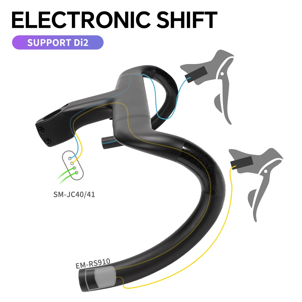 Rennrad Lenkervorbau 80-130mm - Innenverdrahtung Alu Für Road & Mountainbike