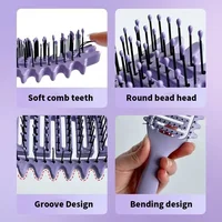 Peigne de Massage pour cheveux, brosse à cheveux en Nylon, brosse à cheveux bouclée démêlante pour Salon de coiffure, outils 1 pièce 4