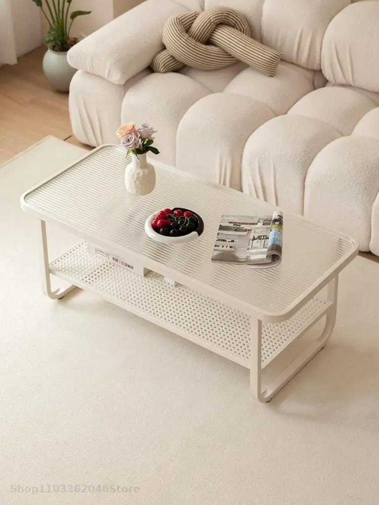 Coffee Table Living Room Household Small Apartment Modern Simple Sofa Double-layer Tea Table Tempered Glass