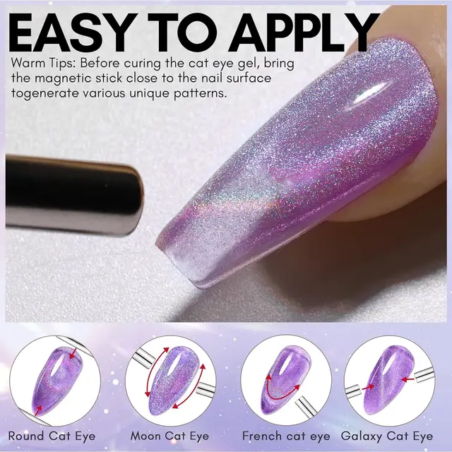 Velvet Cat Eye Gel Nail Polish - Image 4