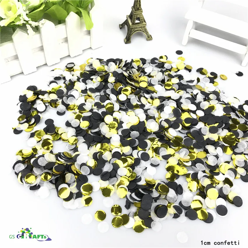 1000pcs/bag 1cm paper Confetti Mix Color for wedding birthday party decoration round Tissue for clear balloons