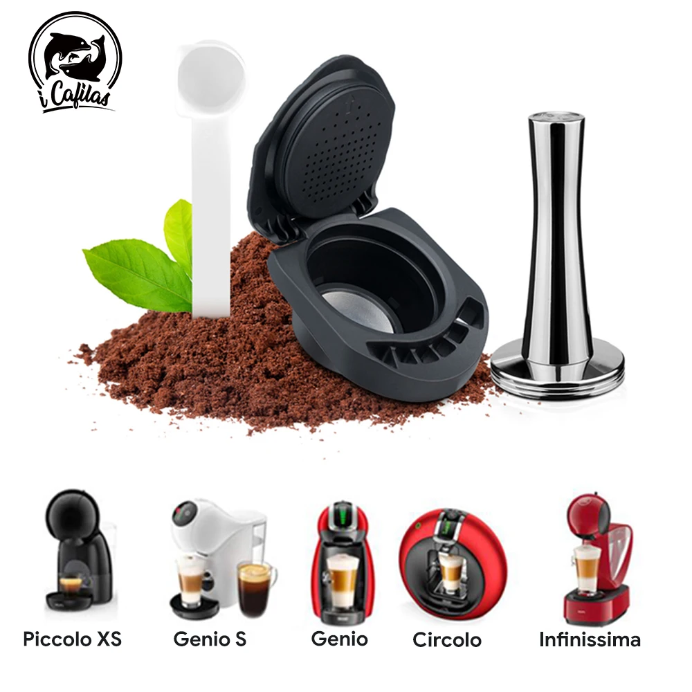 Icafilas Vipcoffee Adapter Dolce Gusto Adattatore Per Capsule Riutilizzabile Con Accessori Per Macchine Da Caffè Genio S Piccolo